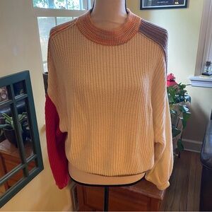 Urban Outfitters BDG Knit Colorblock Cotton Blend Sweater XS